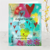 ペットを失うことは難しい – ペットの同情カード カード (黄色い花)