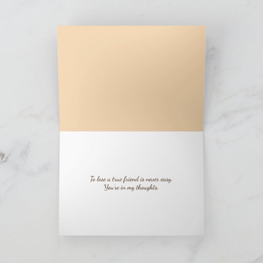 ペットを失うために月に照らされた窓の中の犬 カード (内部)