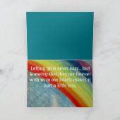 ペットを失った際の悔やみや弔慰カード「Lessing Go」。 カード (内部)