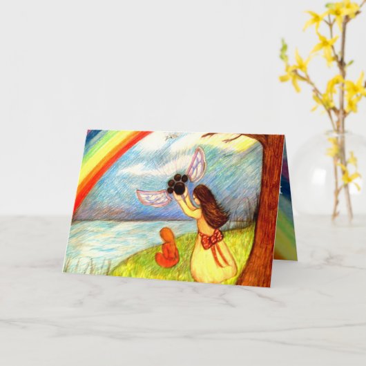 ペットを失った際の悔やみや弔慰カード「Lessing Go」。 カード (黄色い花)