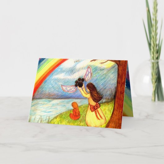 ペットを失った際の悔やみや弔慰カード「Lessing Go」。 カード (正面)