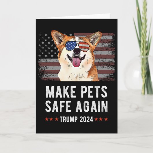 ペットを安全にしよう コーギー犬 トランプ 2024 カード (正面)