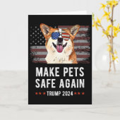 ペットを安全にしよう コーギー犬 トランプ 2024 カード (黄色い花)