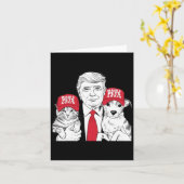 ペットを安全にしよう 大統領選 トランプ おもしろ カード (黄色い花)