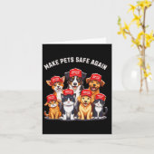 ペットを安全にしよう 2024年トランプ選挙 面白い カード (黄色い花)