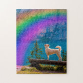 ペットを思い出して詠んだ虹の橋の詩… ジグソーパズル (縦)