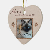ペットを思い出して – 写真記念 セラミックオーナメント (左)
