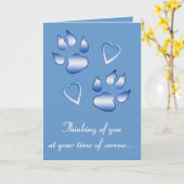 ペットを悔やみや弔慰に失いたい カード (黄色い花)