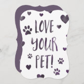 ペットを愛しなさい 招待状 (正面/裏面)