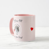 ペットを抱きしめ楽しむて1日 マグカップ (正面左)