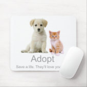 ペットを採用して下さい マウスパッド (マウス)