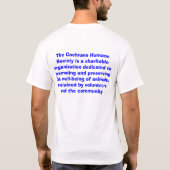 ペットを採用して下さい Tシャツ (裏面)