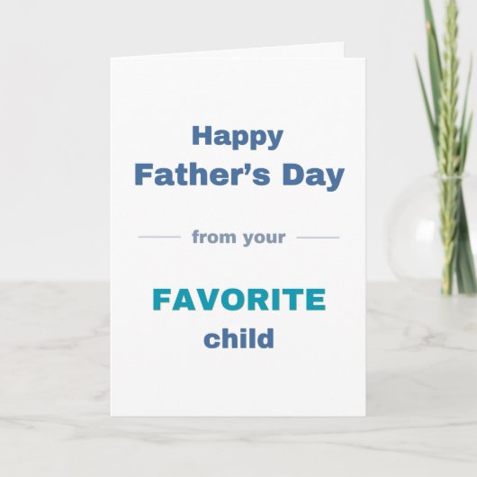 ペットを溺愛するパパへ 父の日ギフト (ミニマル) カード (正面)