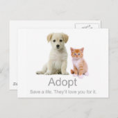 ペットを飼う ポストカード (正面/裏面)