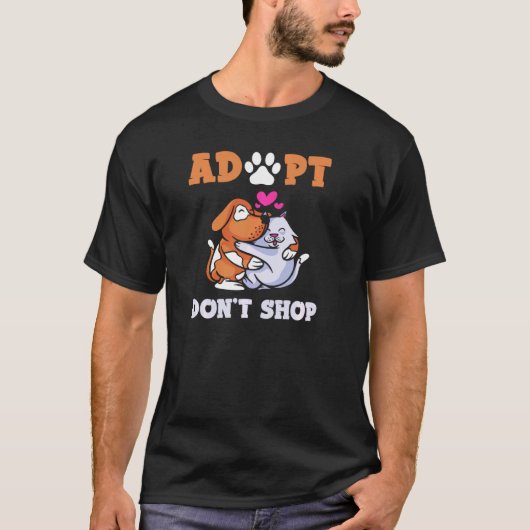 ペットを飼う 犬 猫 子猫 仔犬 動物 犬 友達 Tシャツ (正面)