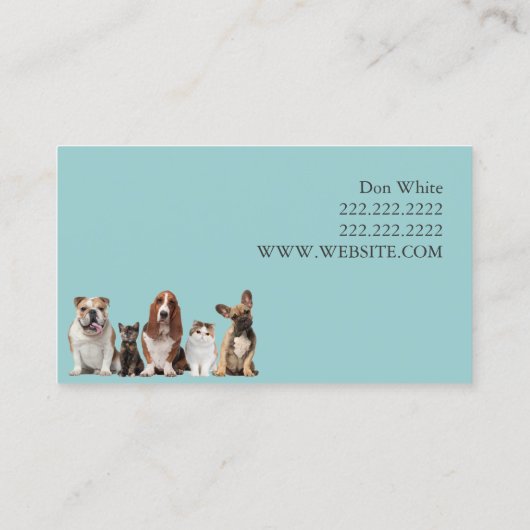 ペットアニマルクリニック獣医保護施設 名刺 (裏面)