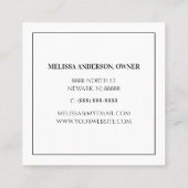 ペットアニマルドッグキャットポーハートカスタム スクエア名刺 (裏面)