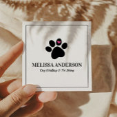 ペットアニマルドッグキャットポーハートカスタム スクエア名刺