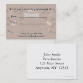 ペットアポイントメントカード 予約カード (正面/裏面)