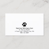 ペットアポイントメントリマインダー犬と猫 名刺 (裏面)