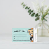 ペットアポイントメントリマインダー犬と猫 名刺 (スタンド正面)