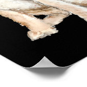 ペットイラストレーション感動的付き犬引用文 ポスター (角)