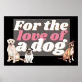 ペットイラストレーション感動的付き犬引用文 ポスター (正面)