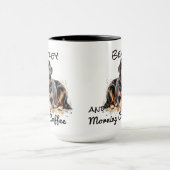 ペットウォーター色ブラウンズベルネーズパーソナライズ マグカップ (中央)