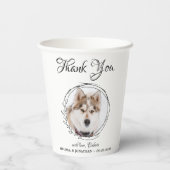 ペットエレガントの写真ありがとう犬結婚の 紙コップ (裏面)
