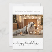 ペットエレガントクリスマスドギーHappy Howlidays写真 シーズンカード (正面)