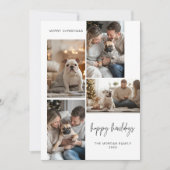 ペットエレガントクリスマスハッピーハウリデイズドッグ4写真 シーズンカード (正面)