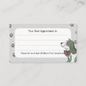 ペットエレガントサロンアポイントメント 予約カード (裏面)