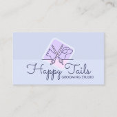 ペットエレガントトリマーカスタマイズ可能な猫と犬のロゴ 名刺 (正面)