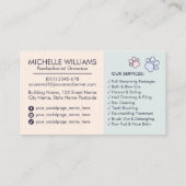 ペットエレガントトリマーカスタマイズ可能な猫と犬のロゴ 名刺 (裏面)