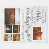 ペットエレガントメモリアルパーソナライズされた写真を手でプリント フリースブランケット (正面(横))