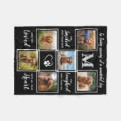 ペットエレガントメモリパーソナライズされた6フォトコラージュ フリースブランケット (正面(横))