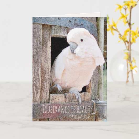 ペットオウムのブレイクの引用文のカスタムの悔やみや弔慰の損失 カード (黄色い花)