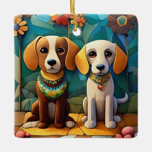 「ペットオーナメントデザイナー」 セラミックオーナメント (正面)