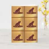 ペットカエルパターン : ゴールデンベース カード (黄色い花)