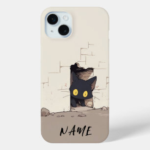 ペットカスタマイズの名前の猫のケース iPhone 15 MINIケース