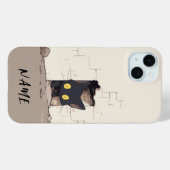 ペットカスタマイズの名前の猫のケース Case-Mate iPhoneケース (裏面 (横))