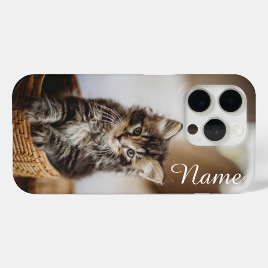ペットカスタマイズの名前の猫のケース Case-Mate iPhoneケース (裏面 (横))