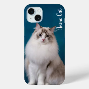 ペットカスタマイズの名前の猫のケース iPhone 15 MINIケース