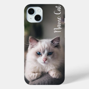ペットカスタマイズの名前の猫のケース iPhone 15 MINIケース