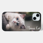 ペットカスタマイズの名前の猫のケース Case-Mate iPhoneケース (裏面 (横))