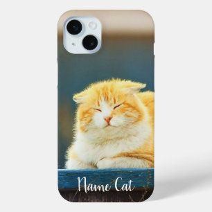 ペットカスタマイズの名前の猫のケース iPhone 15 MINIケース