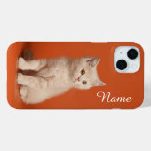 ペットカスタマイズの名前の猫のケース Case-Mate iPhoneケース (裏面 (横))