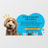 ペットカスタマイズグルーミング犬と猫のカラスプラッシュ ウィンドウサイン (シート)