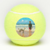 ペットカスタムと一緒に写真を撮るフォトテニスボール テニスボール (裏面)