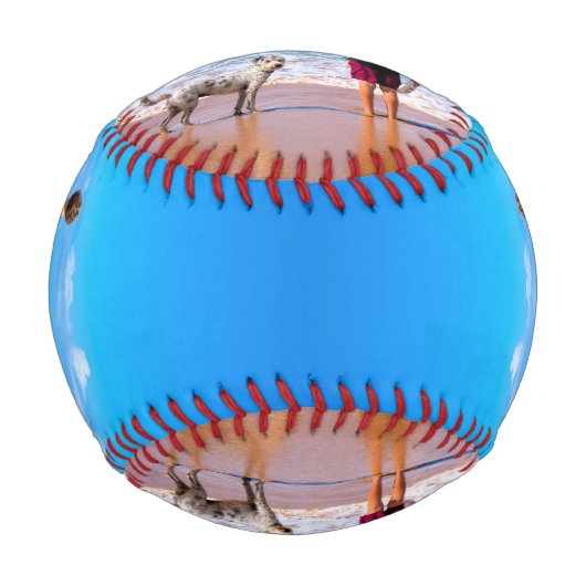 ペットカスタムと一緒に写真を撮るフォトベースボール 野球ボール (正面)